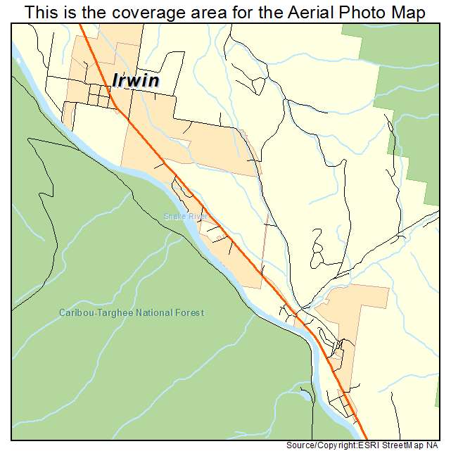 Irwin, ID location map 