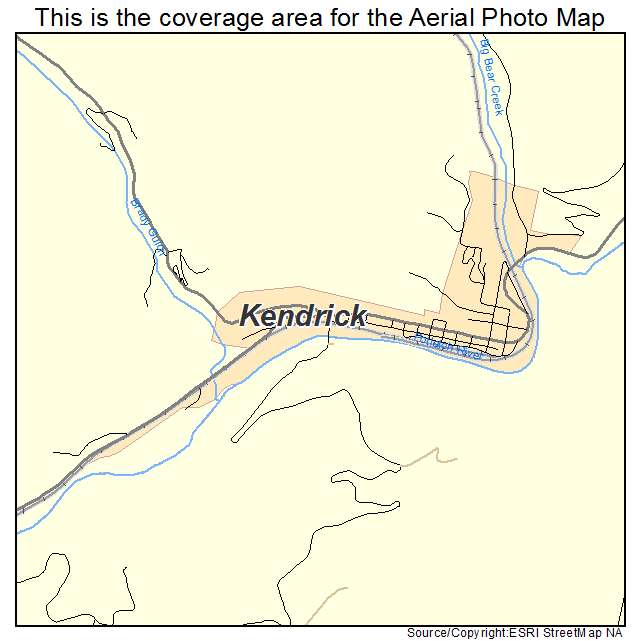 Kendrick, ID location map 