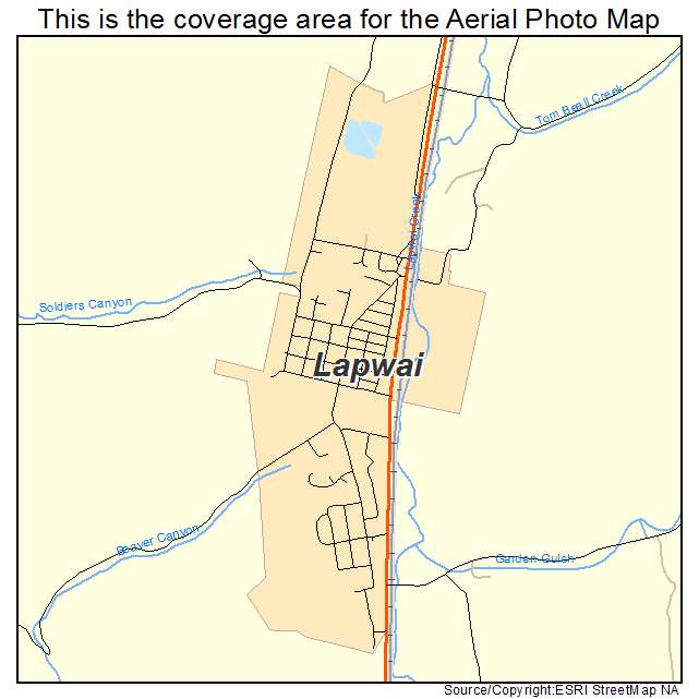 Lapwai, ID location map 