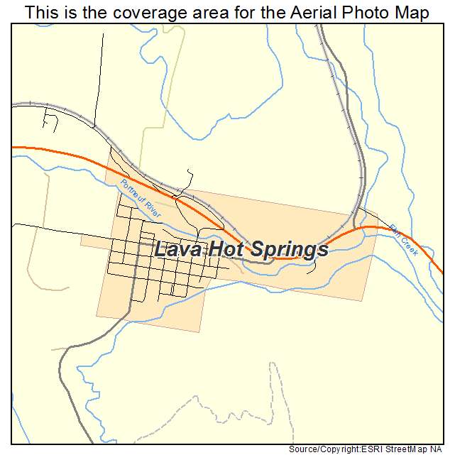 Lava Hot Springs, ID location map 
