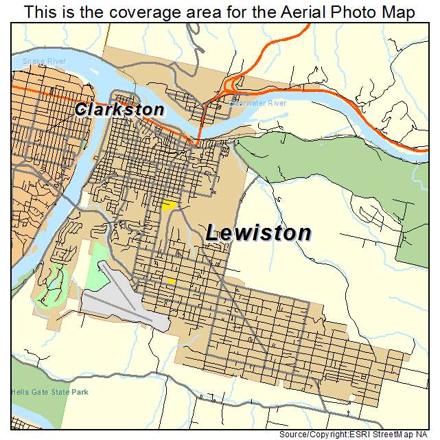 Lewiston, ID location map 