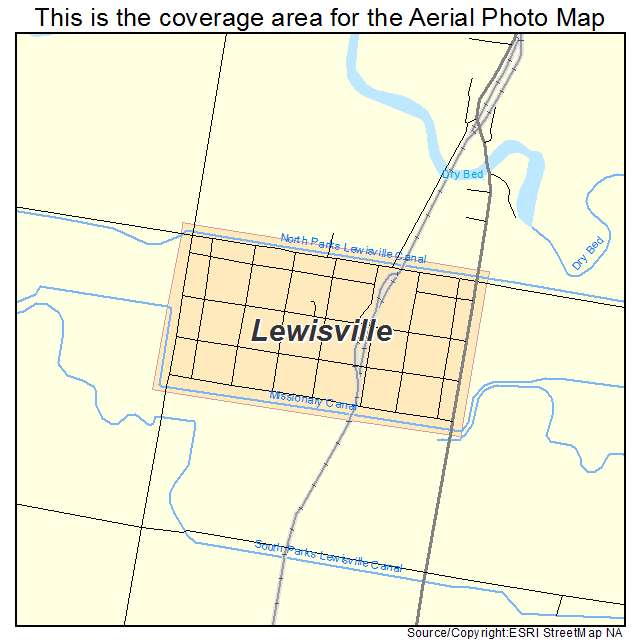 Lewisville, ID location map 
