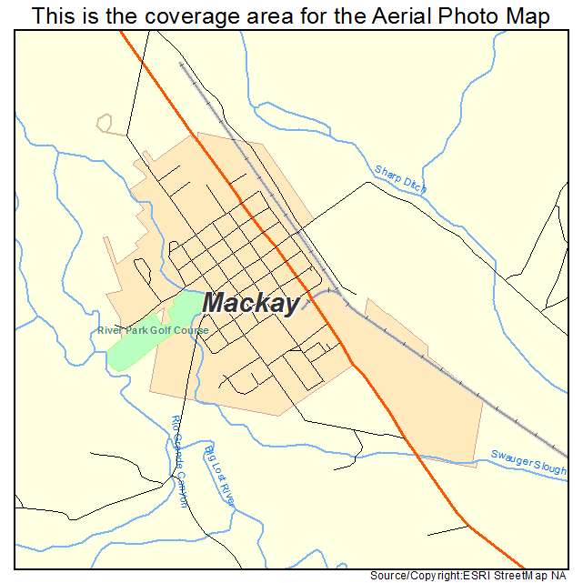 Mackay, ID location map 
