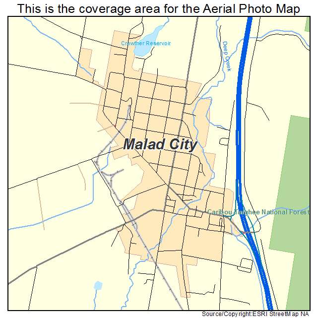 Malad City, ID location map 