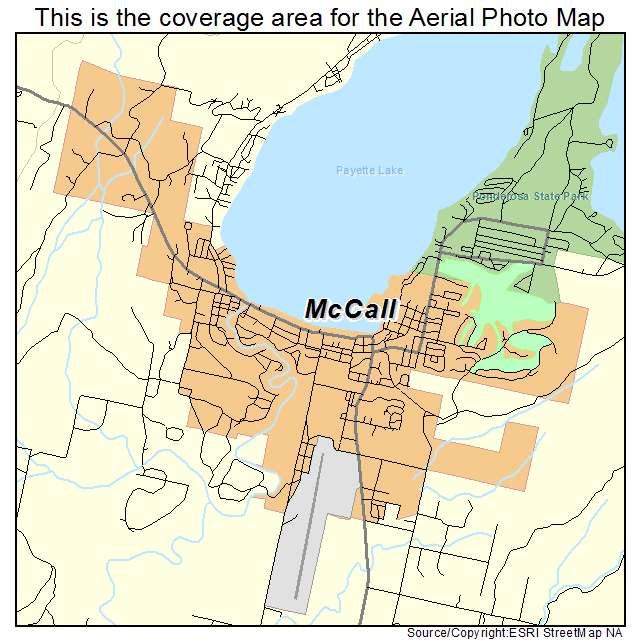 McCall, ID location map 