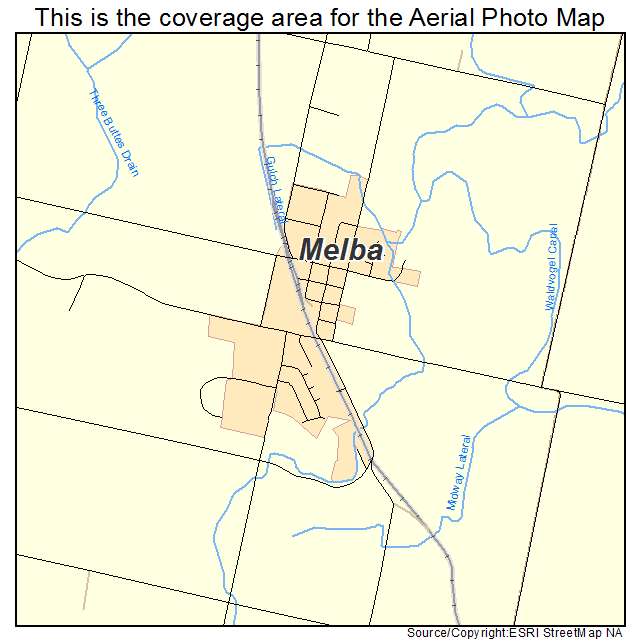 Melba, ID location map 