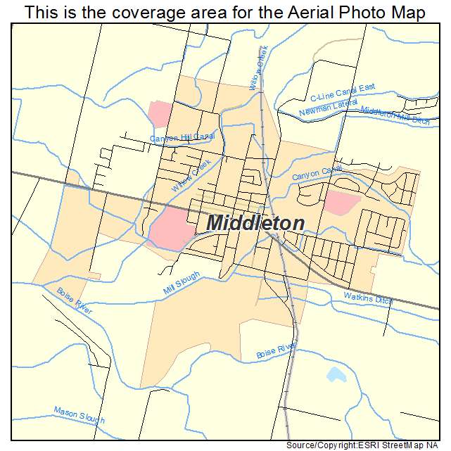 Middleton, ID location map 