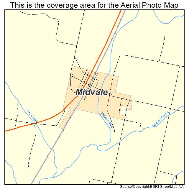Midvale, ID location map 