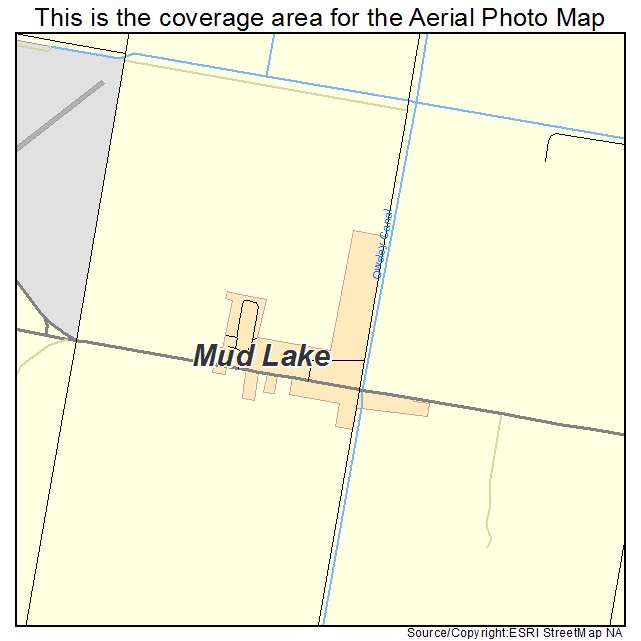 Mud Lake, ID location map 