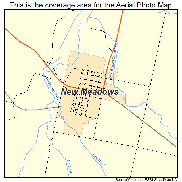 New Meadows, ID location map 