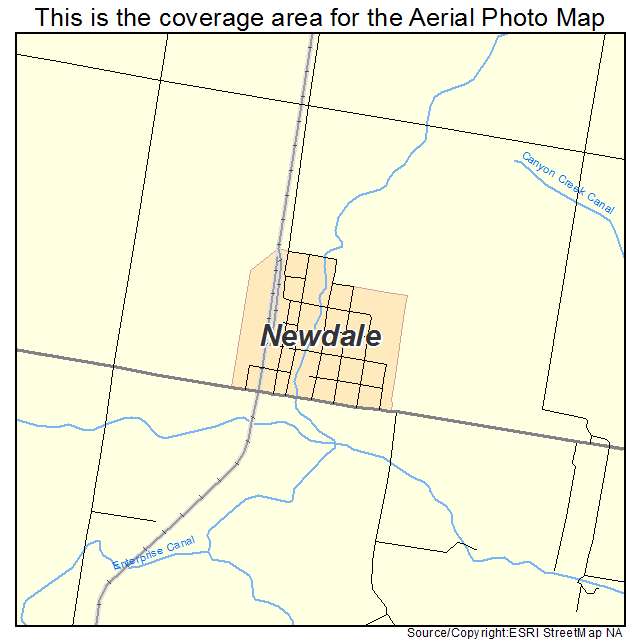 Newdale, ID location map 