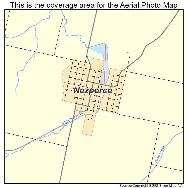 Nezperce, ID location map 