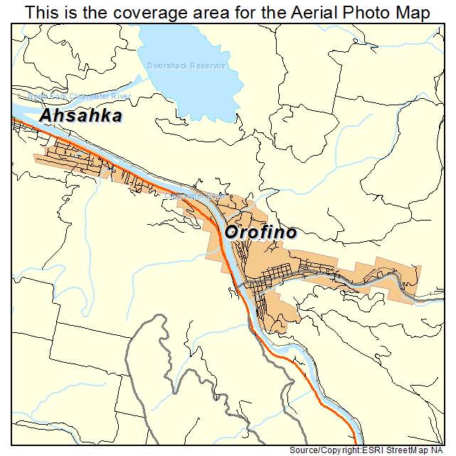 Orofino, ID location map 