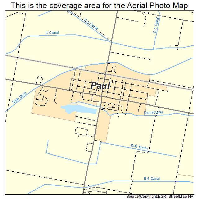 Paul, ID location map 