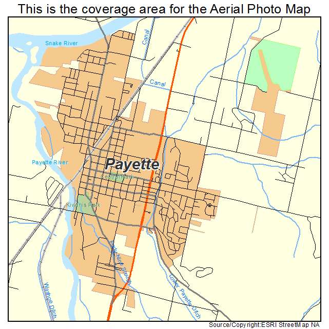 Payette, ID location map 
