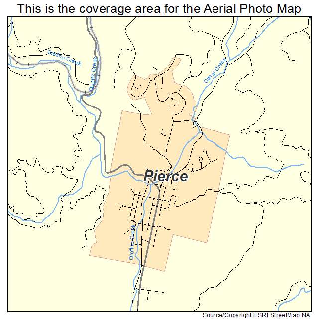 Pierce, ID location map 