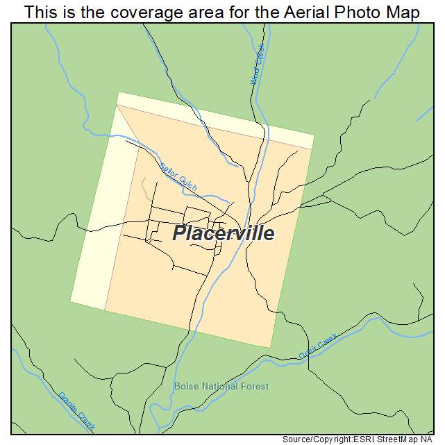 Placerville, ID location map 