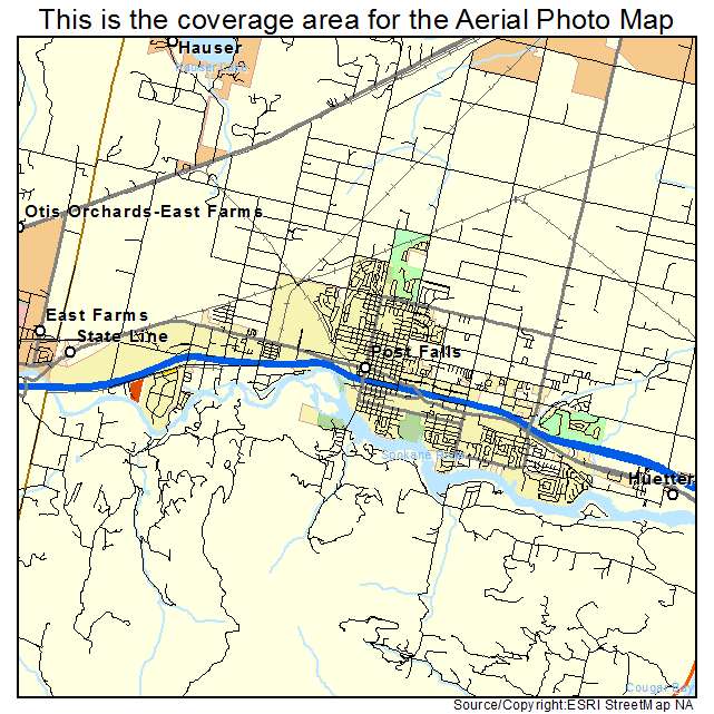 Post Falls, ID location map 