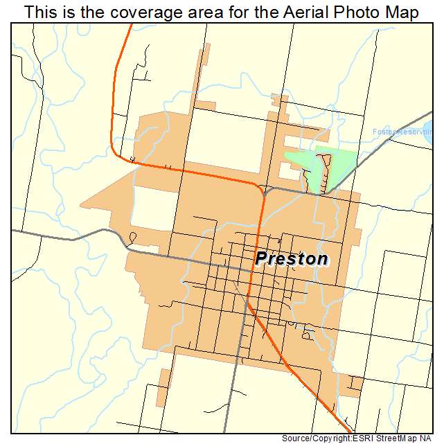 Preston, ID location map 