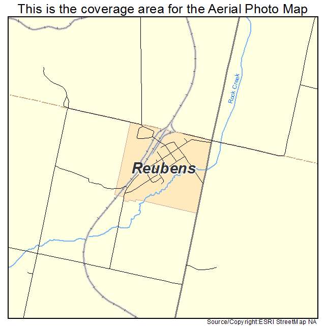 Reubens, ID location map 