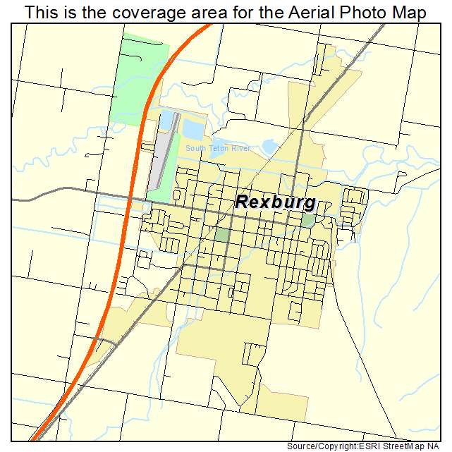 Rexburg, ID location map 