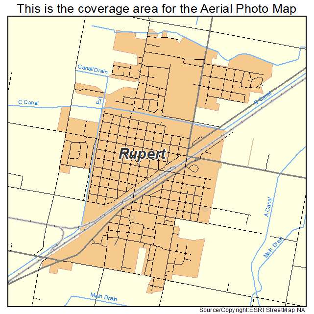Rupert, ID location map 