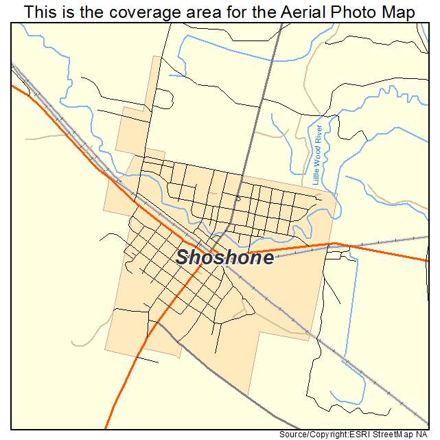 Shoshone, ID location map 