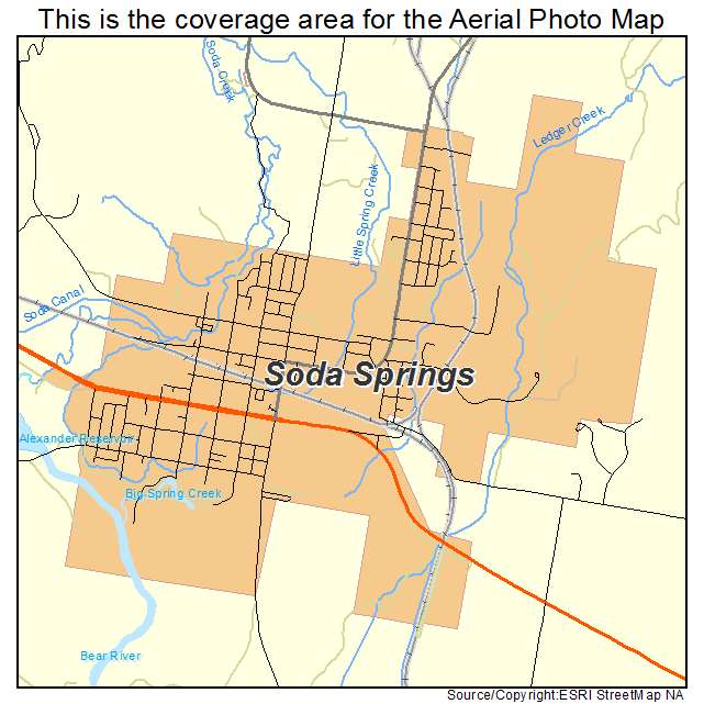 Soda Springs, ID location map 