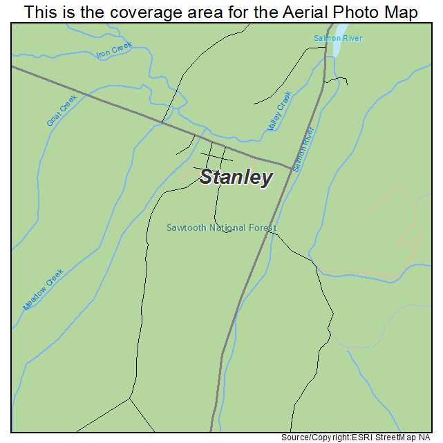 Stanley, ID location map 