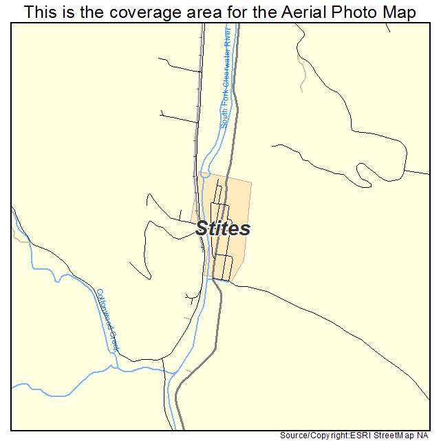 Stites, ID location map 