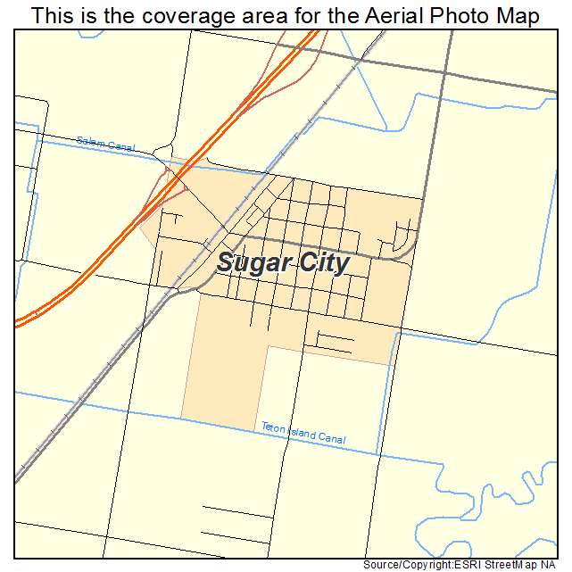 Sugar City, ID location map 