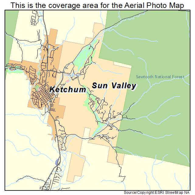 Sun Valley, ID location map 