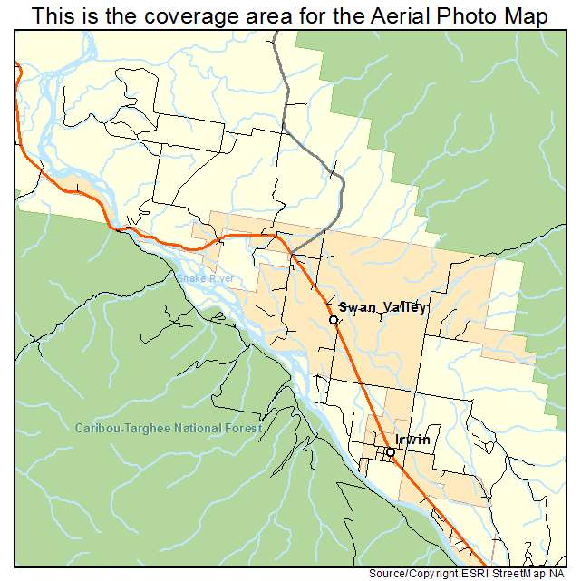 Swan Valley, ID location map 