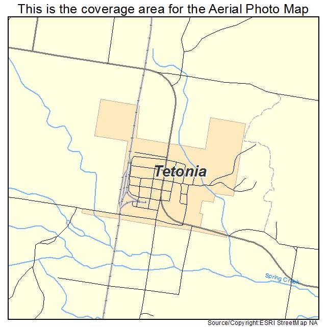 Tetonia, ID location map 