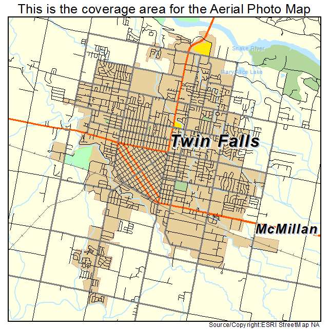 Twin Falls, ID location map 