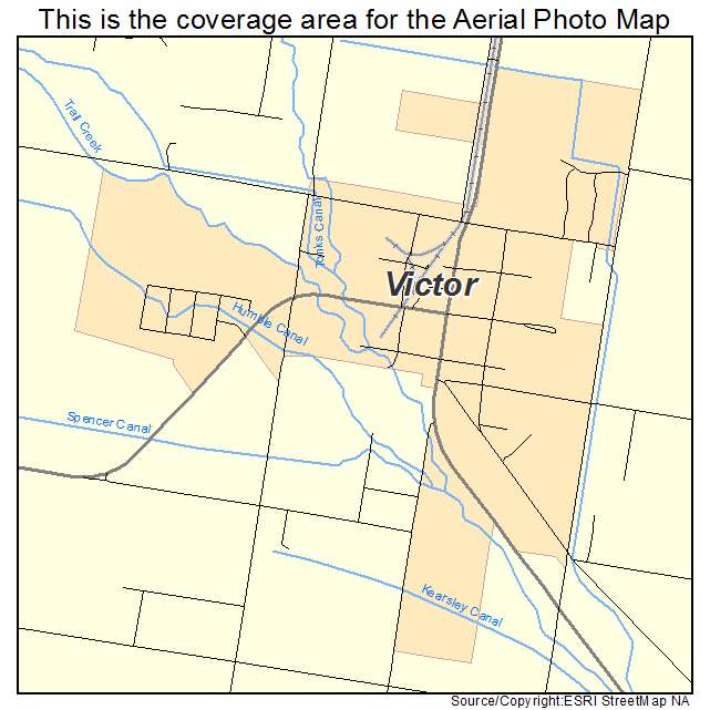 Victor, ID location map 
