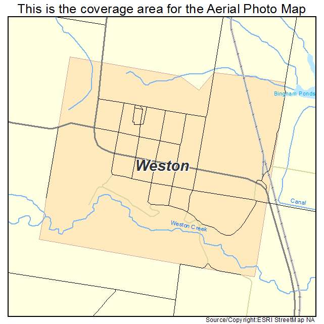Weston, ID location map 