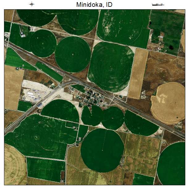 Minidoka, ID air photo map