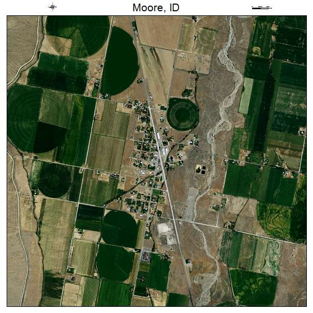 Moore, ID air photo map