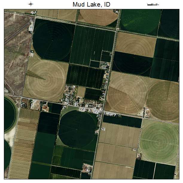 Mud Lake, ID air photo map