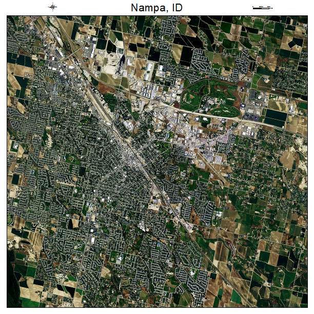 Nampa, ID air photo map