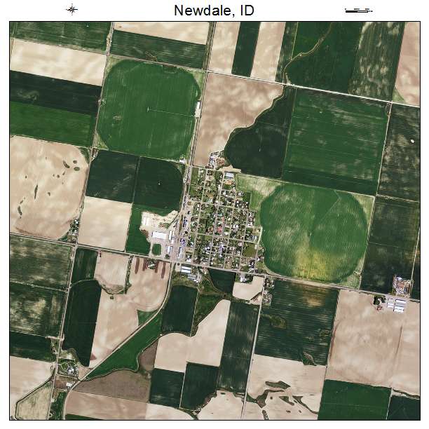 Newdale, ID air photo map