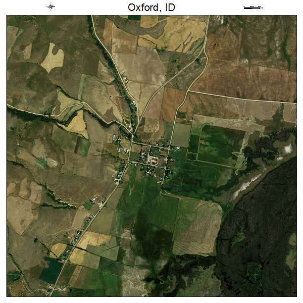 Oxford, ID air photo map