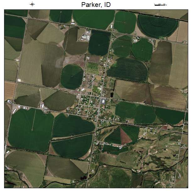 Parker, ID air photo map
