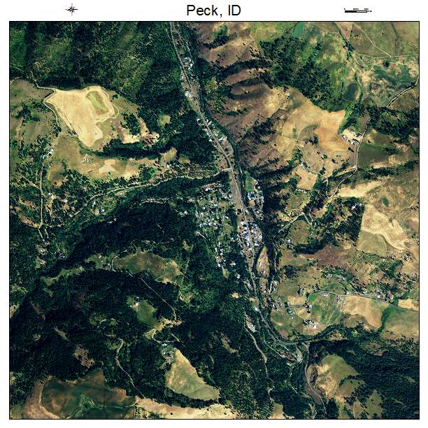 Peck, ID air photo map