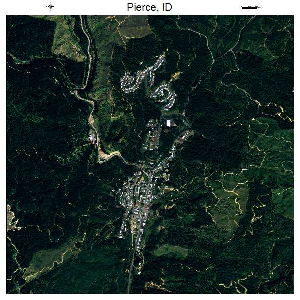 Pierce, ID air photo map