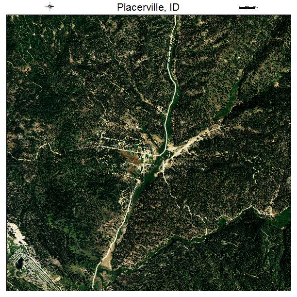 Placerville, ID air photo map