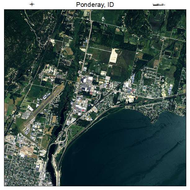 Ponderay, ID air photo map