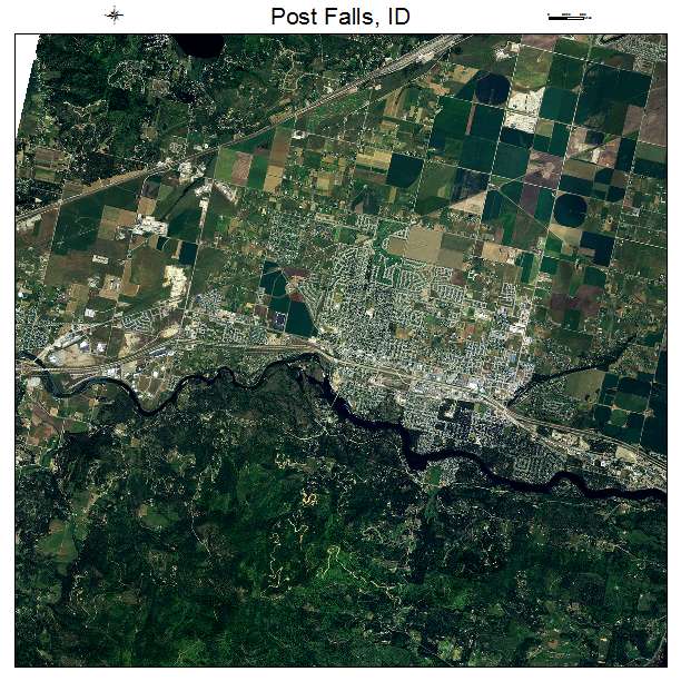 Post Falls, ID air photo map