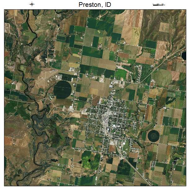 Preston, ID air photo map